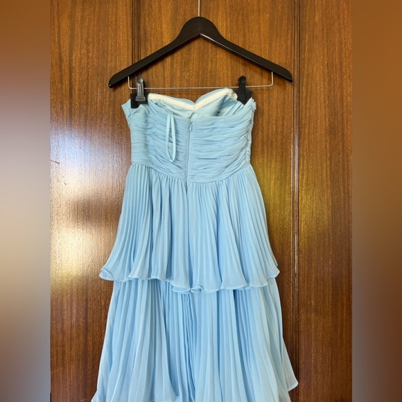 Fame & Partners Miyah Ruffle Tiered Dress Georgette Light Blue Size 0 - Picture 6 of 6